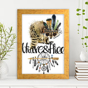 Quadro Decorativo MDF Emoldurado - Arte Multicolor 24x29cm com Moldura de Madeira 2cm