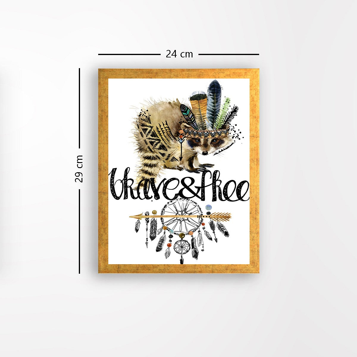 Quadro Decorativo MDF Emoldurado - Arte Multicolor 24x29cm com Moldura de Madeira 2cm