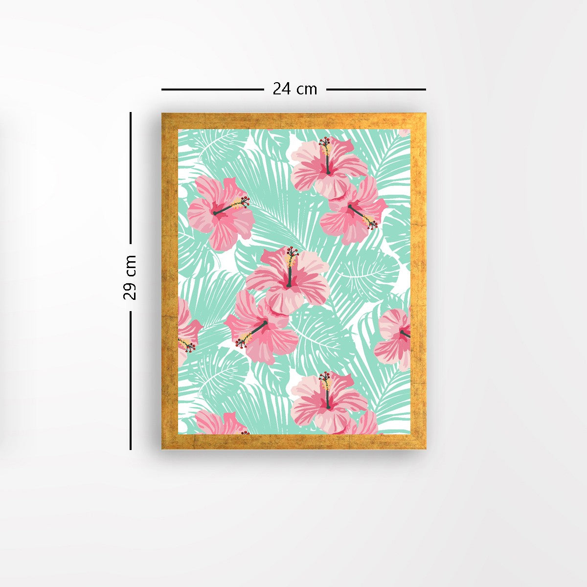 Quadro Decorativo MDF Emoldurado - Arte Multicolor 24x29cm com Moldura de Madeira 2cm