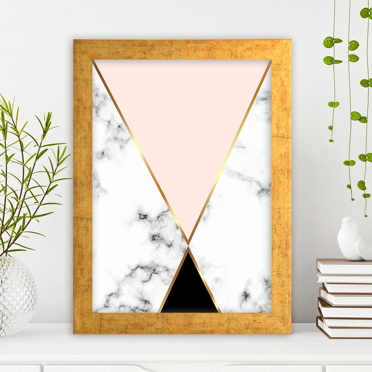 Quadro Decorativo MDF Emoldurado - Arte Multicolor 24x29cm com Moldura de Madeira 2cm