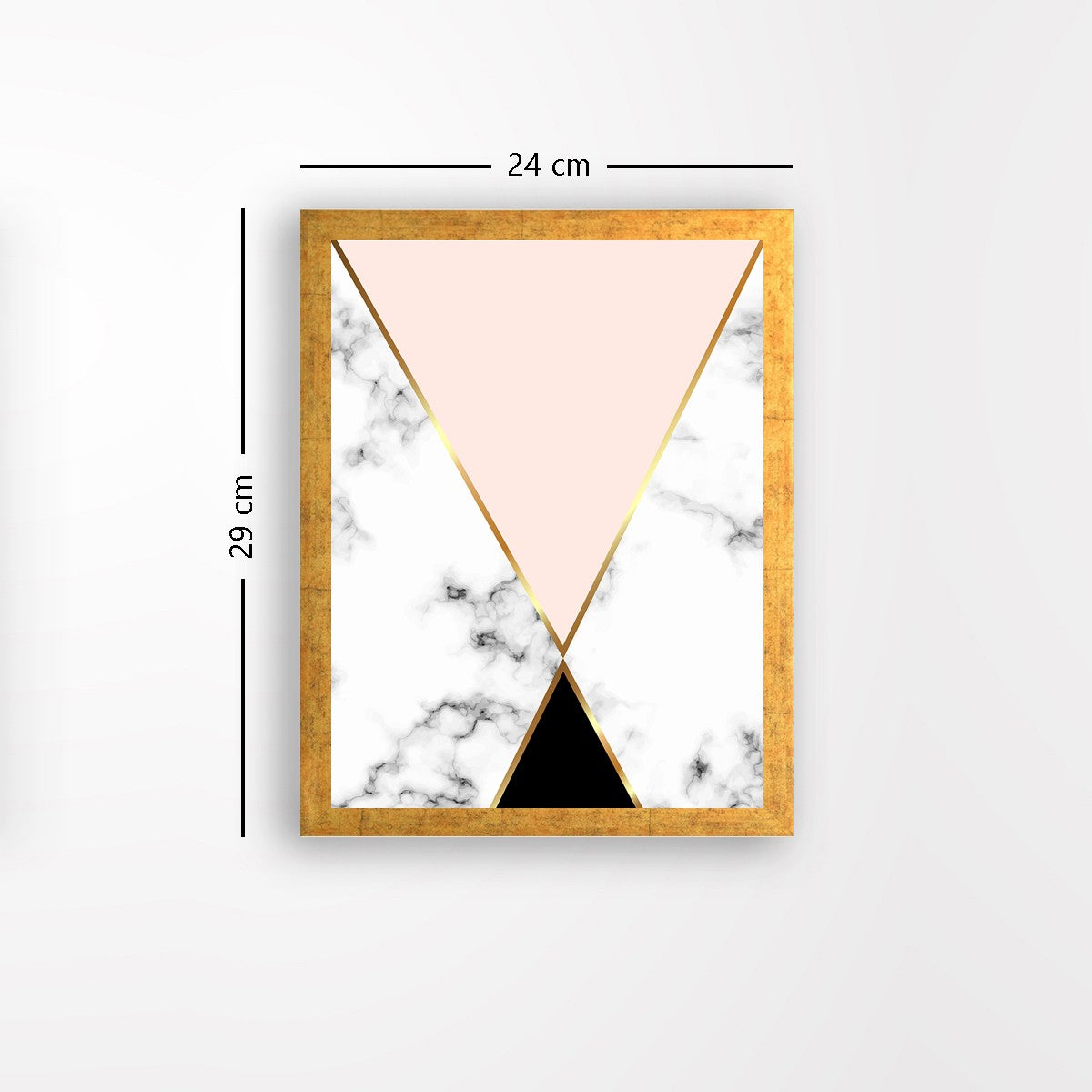 Quadro Decorativo MDF Emoldurado - Arte Multicolor 24x29cm com Moldura de Madeira 2cm