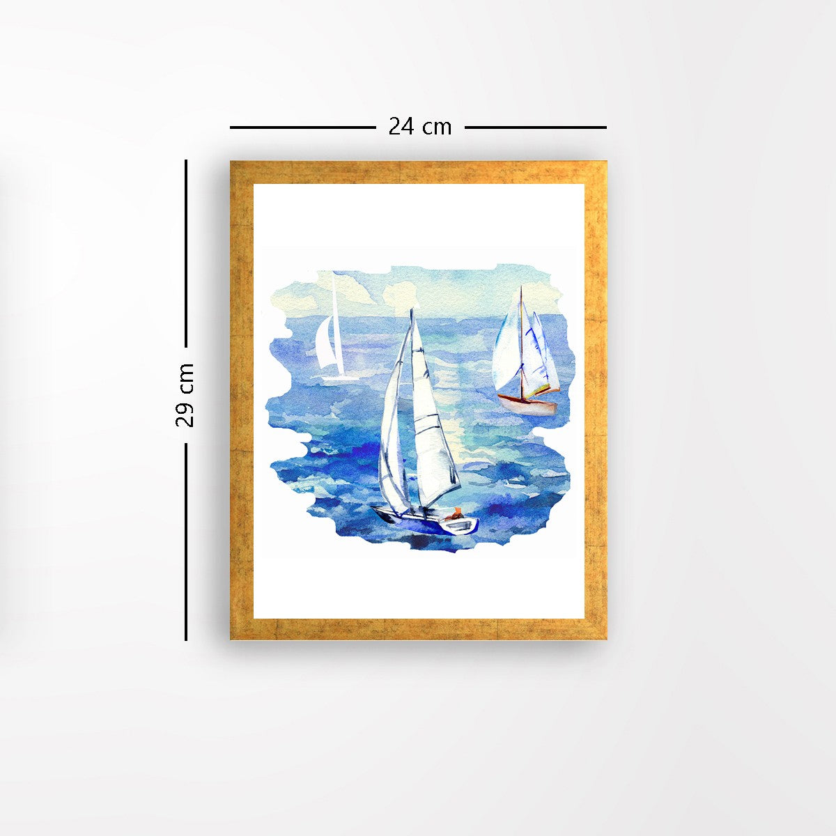 Quadro Decorativo MDF Emoldurado - Arte Multicolor 24x29cm com Moldura de Madeira 2cm