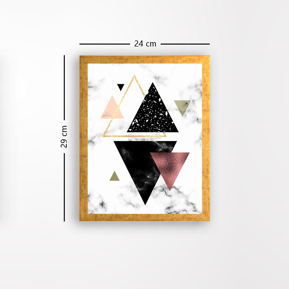 Quadro Decorativo MDF Emoldurado - Arte Multicolor 24x29cm com Moldura de Madeira 2cm