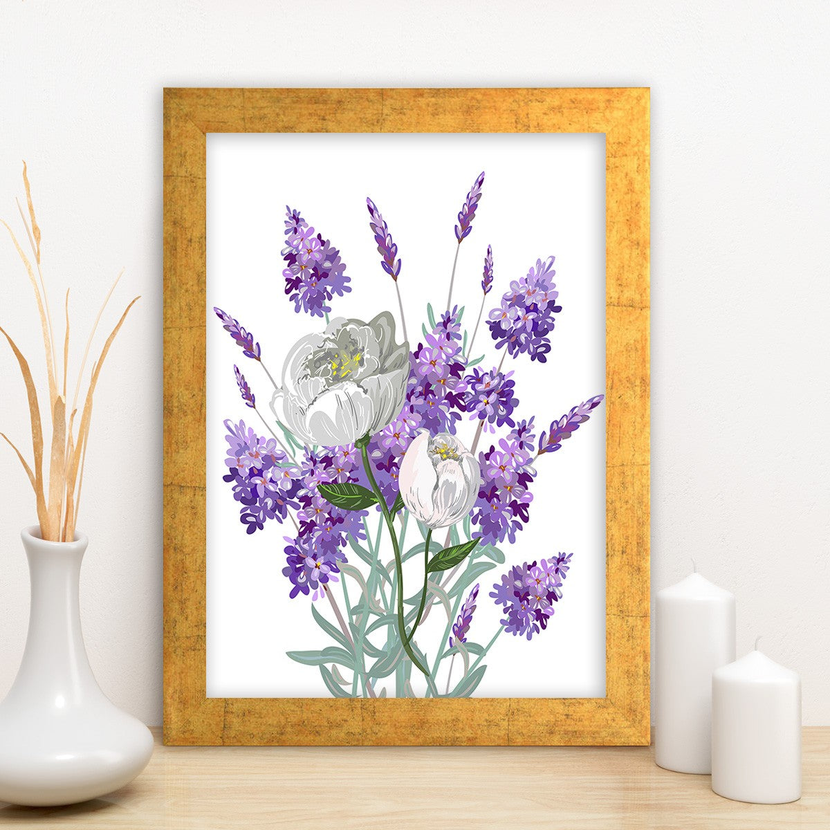 Quadro Decorativo MDF Emoldurado - Arte Multicolor 24x29cm com Moldura de Madeira 2cm