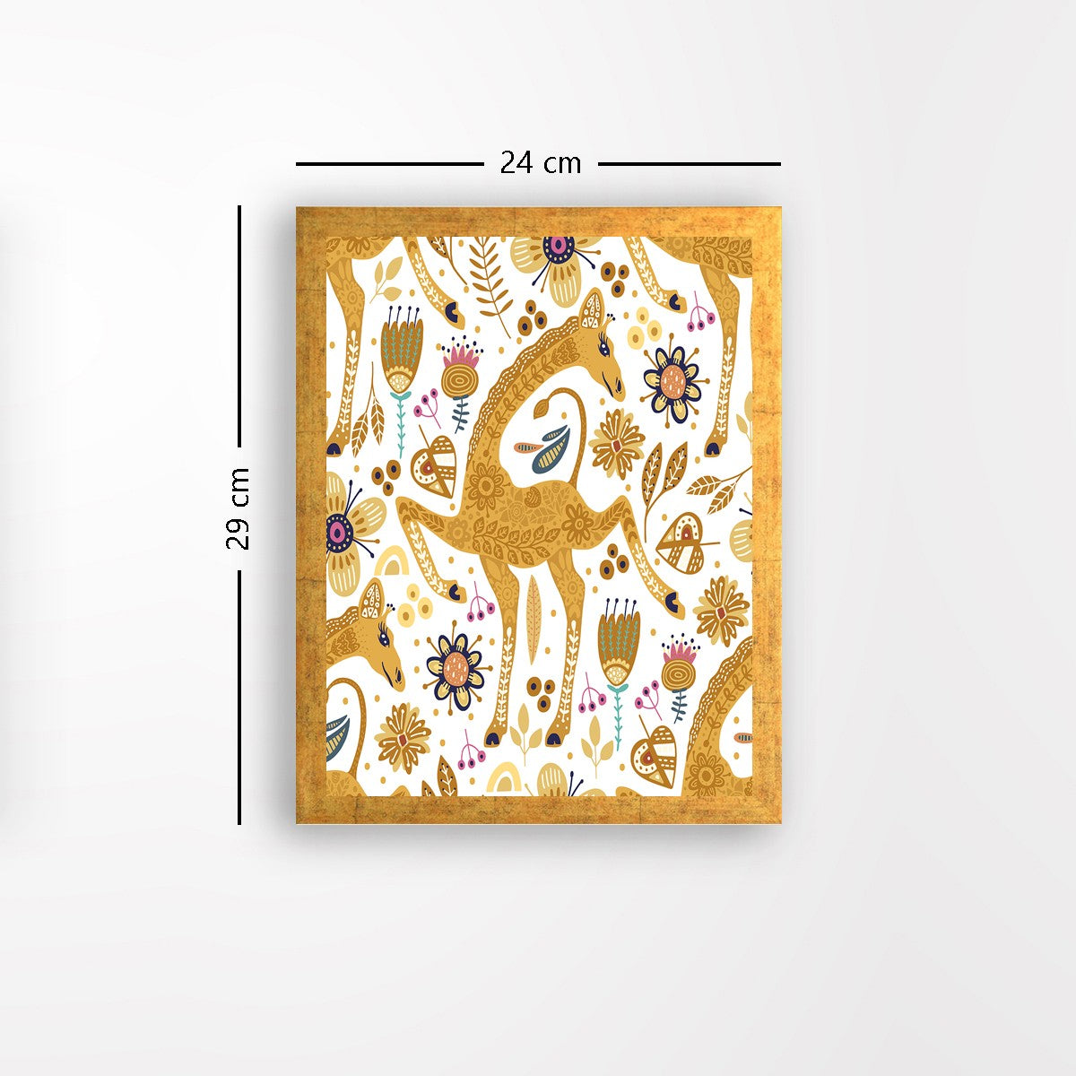 Quadro Decorativo MDF Emoldurado - Arte Multicolor 24x29cm com Moldura de Madeira 2cm