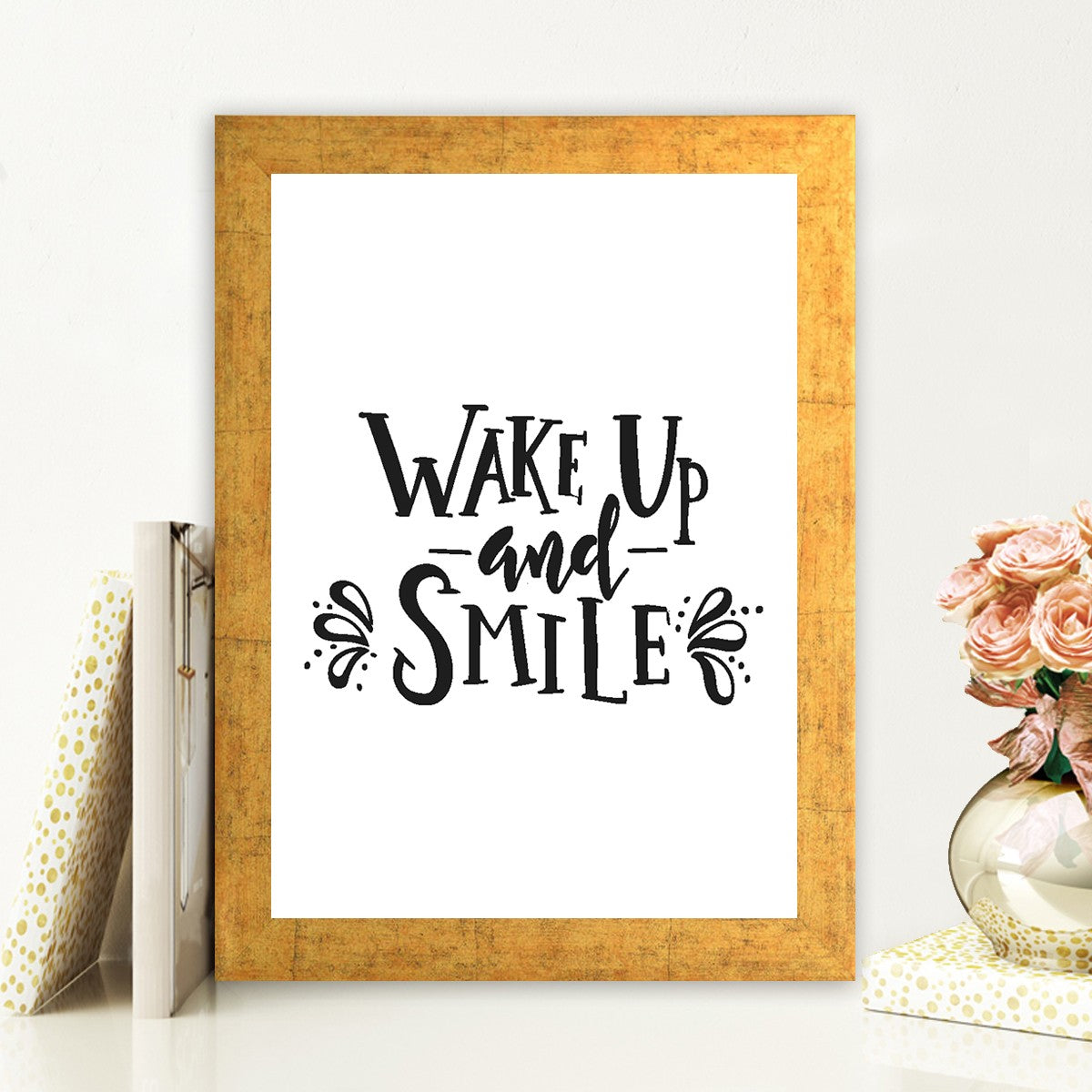 Quadro Decorativo MDF Emoldurado - Arte Multicolor 24x29cm com Moldura de Madeira 2cm