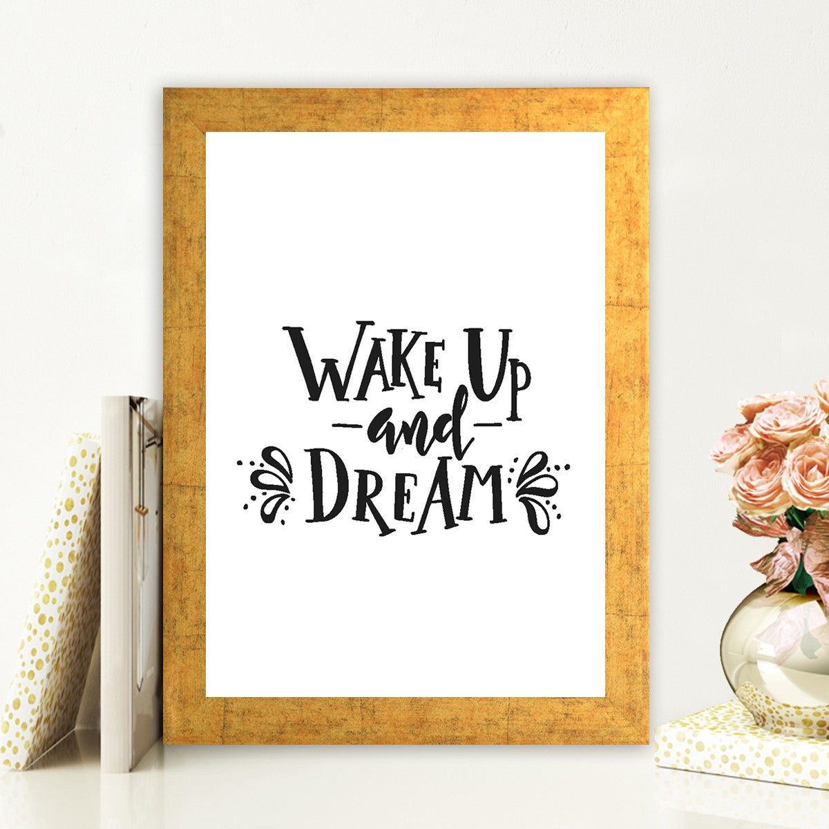 Quadro Decorativo MDF Emoldurado - Arte Multicolor 24x29cm com Moldura de Madeira 2cm