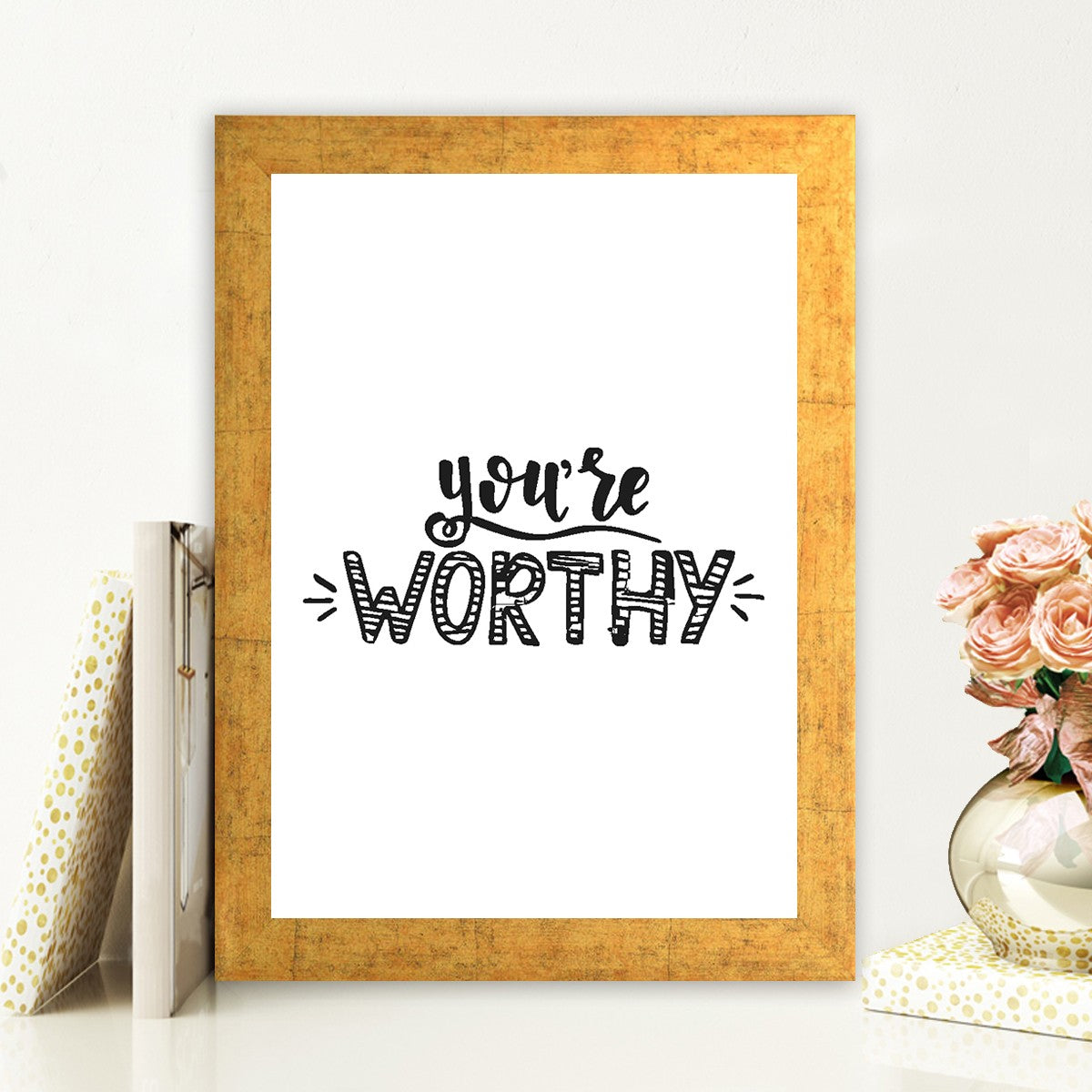 Quadro Decorativo MDF Emoldurado - Arte Multicolor 24x29cm com Moldura de Madeira 2cm