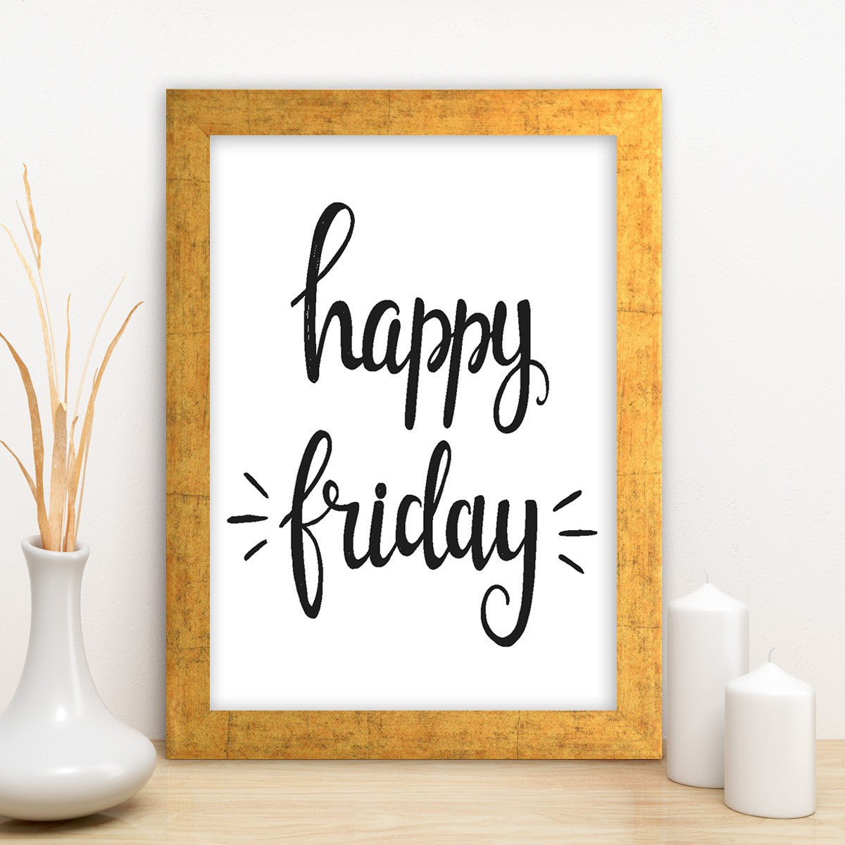 Quadro Decorativo MDF Emoldurado - Arte Multicolor 24x29cm com Moldura de Madeira 2cm