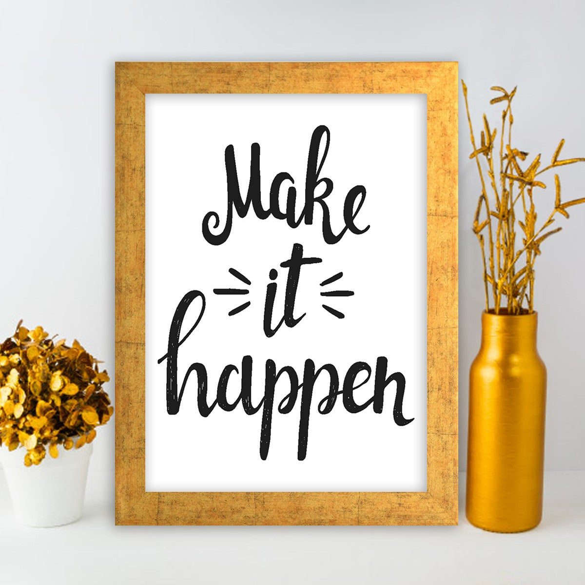 Quadro Decorativo MDF Emoldurado - Arte Multicolor 24x29cm com Moldura de Madeira 2cm