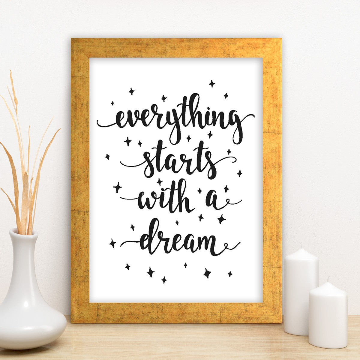 Quadro Decorativo MDF Emoldurado - Arte Multicolor 24x29cm com Moldura de Madeira 2cm