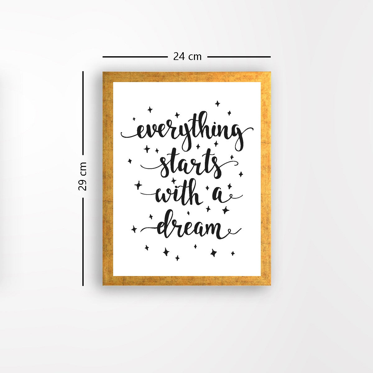 Quadro Decorativo MDF Emoldurado - Arte Multicolor 24x29cm com Moldura de Madeira 2cm