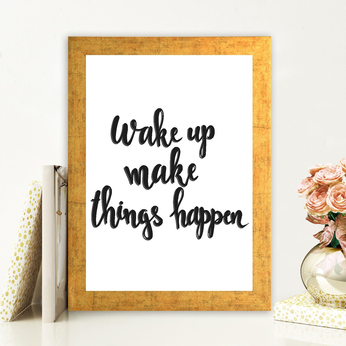 Quadro Decorativo MDF Emoldurado - Arte Multicolor 24x29cm com Moldura de Madeira 2cm