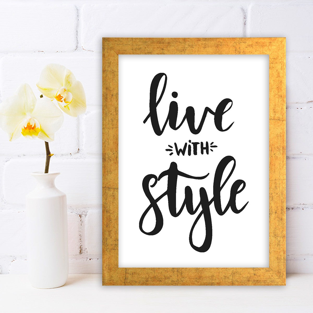 Quadro Decorativo MDF Emoldurado - Arte Multicolor 24x29cm com Moldura de Madeira 2cm