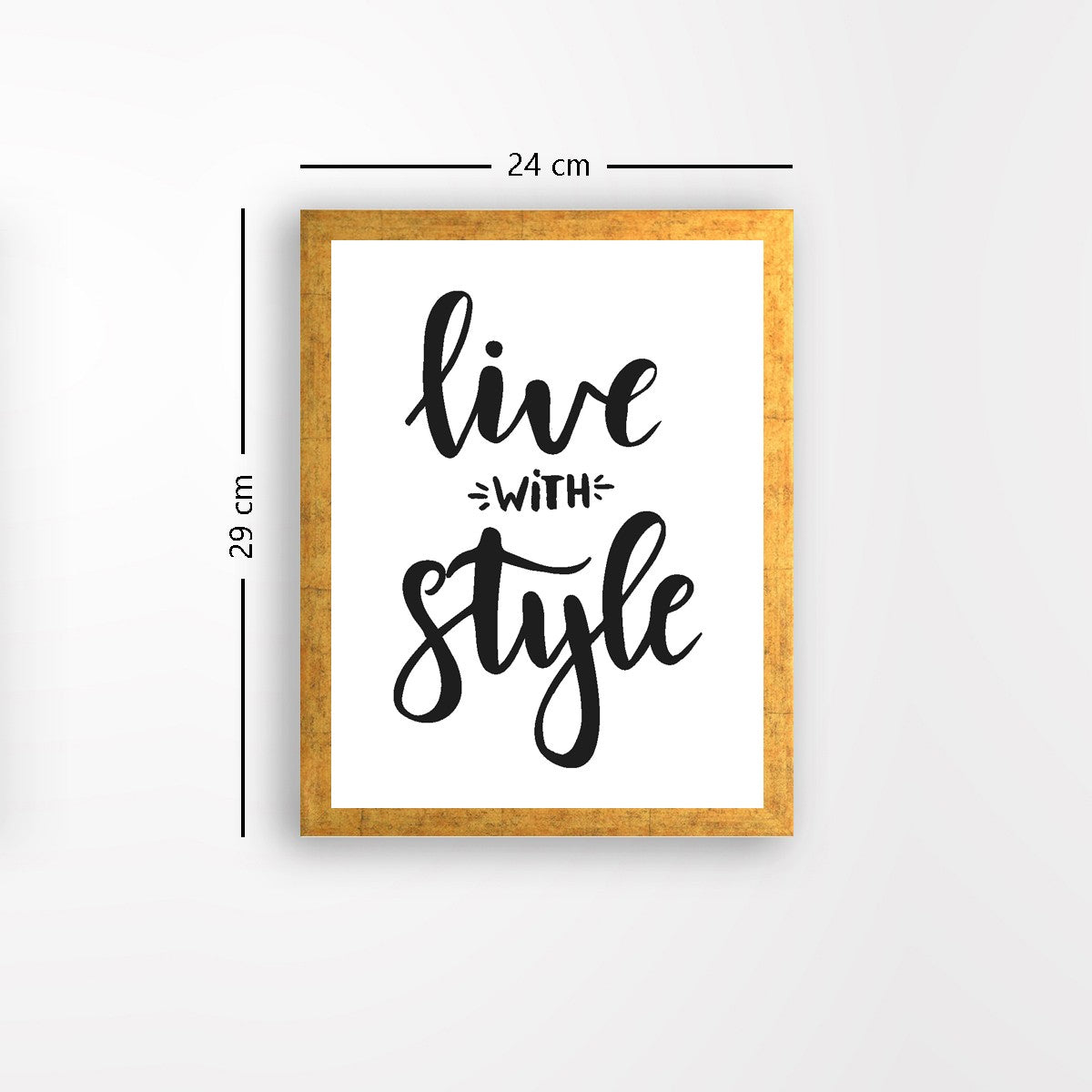 Quadro Decorativo MDF Emoldurado - Arte Multicolor 24x29cm com Moldura de Madeira 2cm