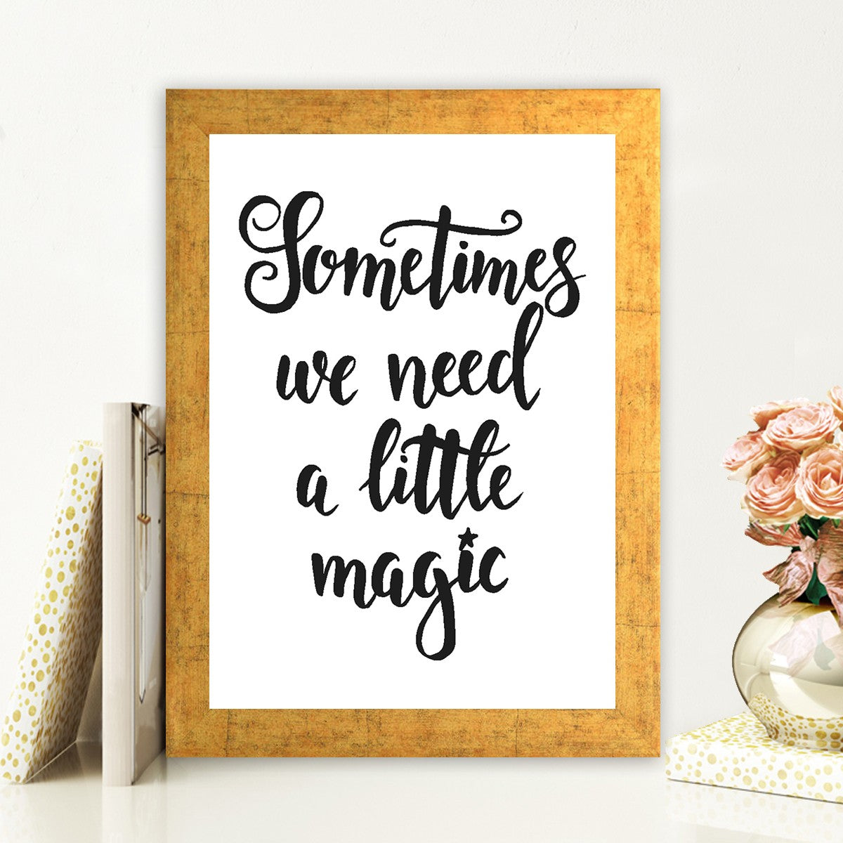 Quadro Decorativo MDF Emoldurado - Arte Multicolor 24x29cm com Moldura de Madeira 2cm