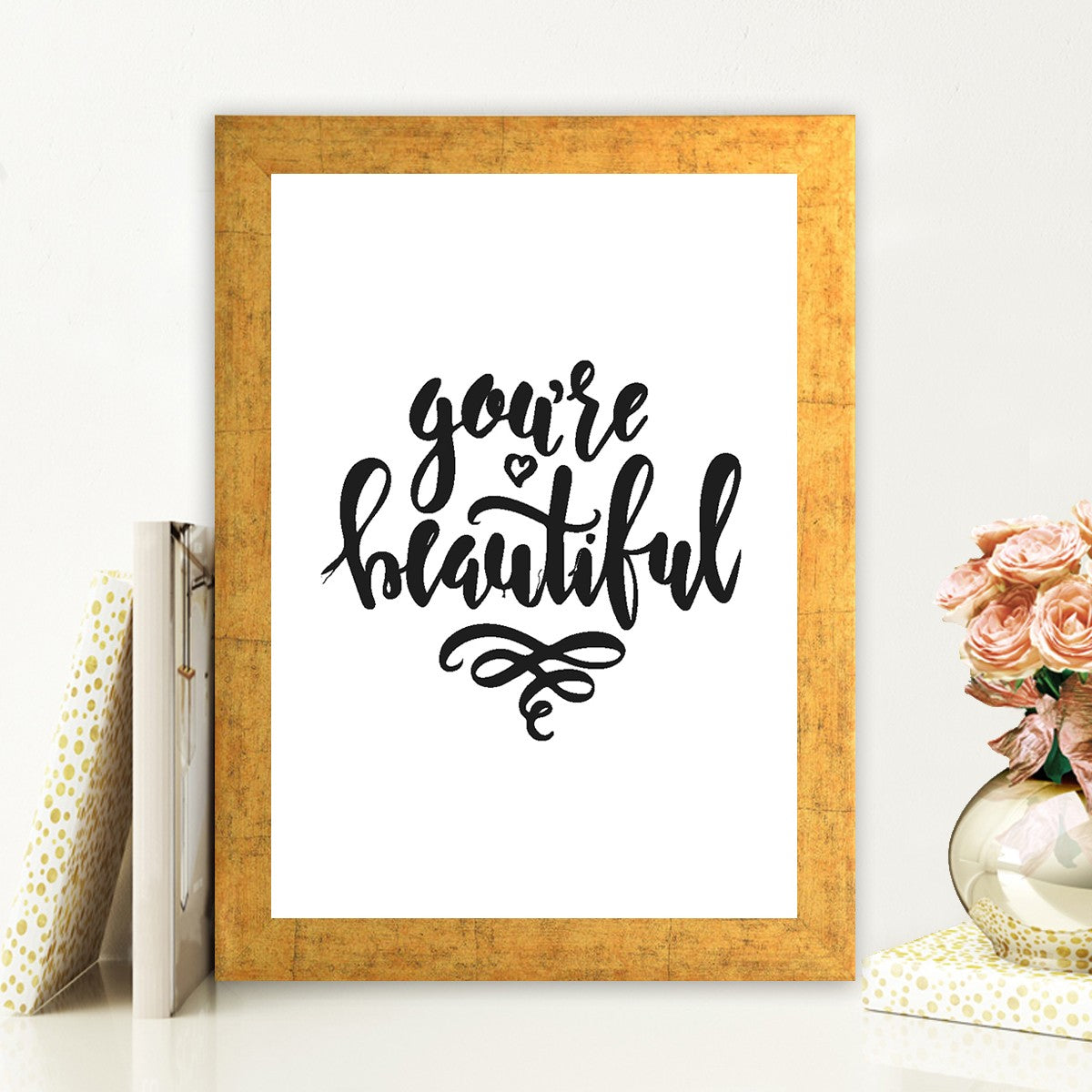 Quadro Decorativo MDF Emoldurado - Arte Multicolor 24x29cm com Moldura de Madeira 2cm