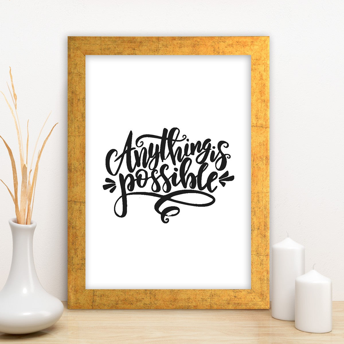 Quadro Decorativo MDF Emoldurado - Arte Multicolor 24x29cm com Moldura de Madeira 2cm