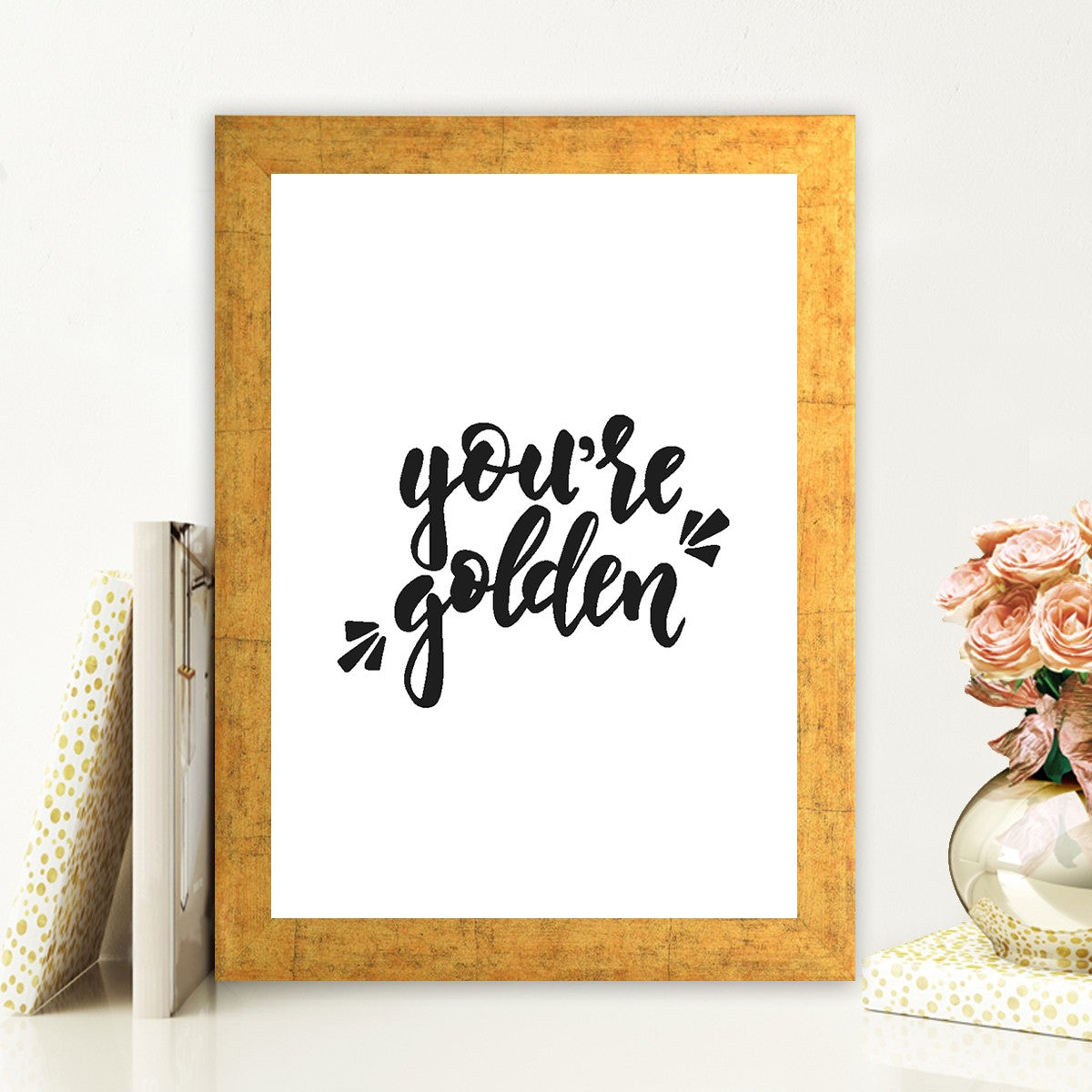 Quadro Decorativo MDF Emoldurado - Arte Multicolor 24x29cm com Moldura de Madeira 2cm