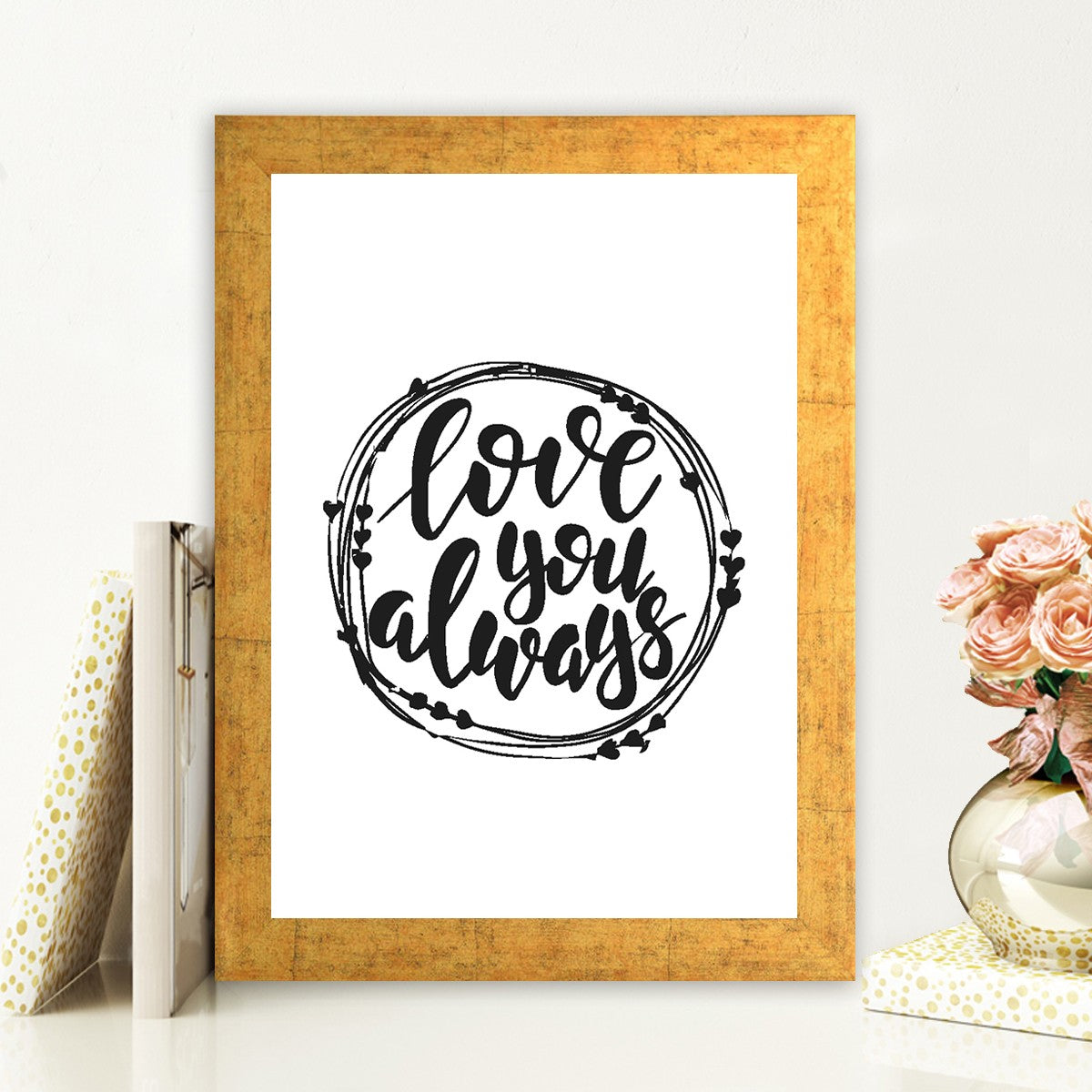 Quadro Decorativo MDF Emoldurado - Arte Multicolor 24x29cm com Moldura de Madeira 2cm