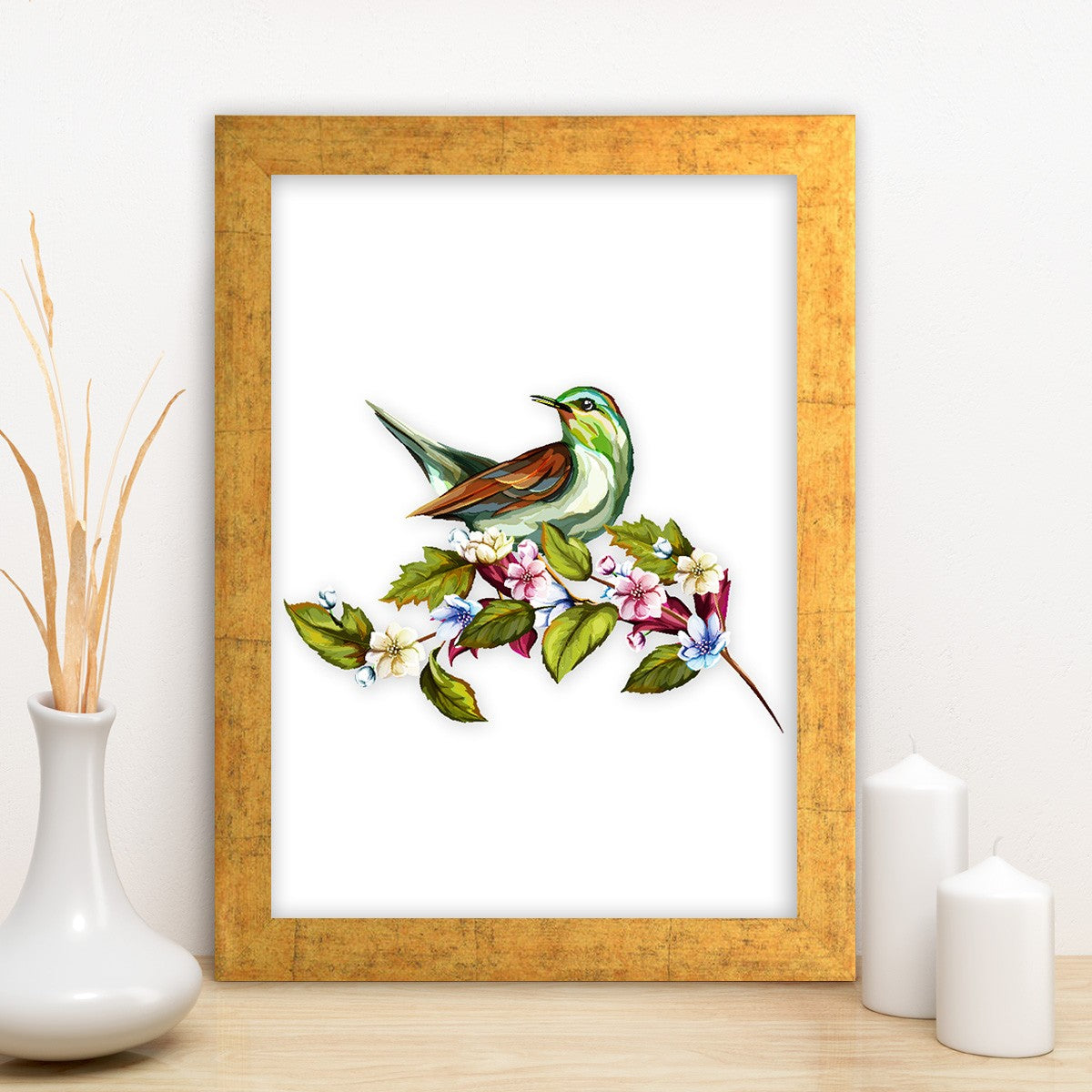 Quadro Decorativo MDF Emoldurado - Arte Multicolor 24x29cm com Moldura de Madeira 2cm