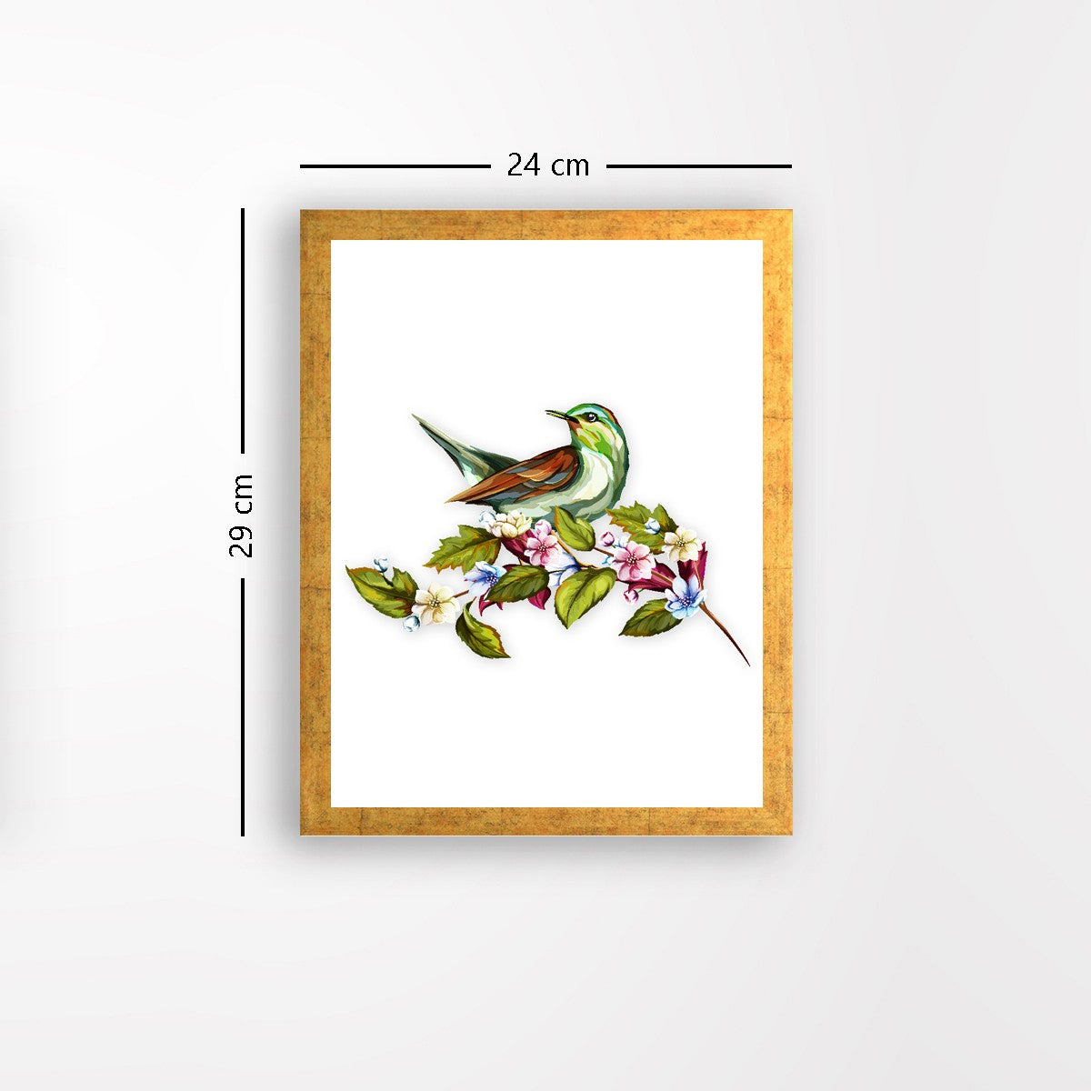Quadro Decorativo MDF Emoldurado - Arte Multicolor 24x29cm com Moldura de Madeira 2cm