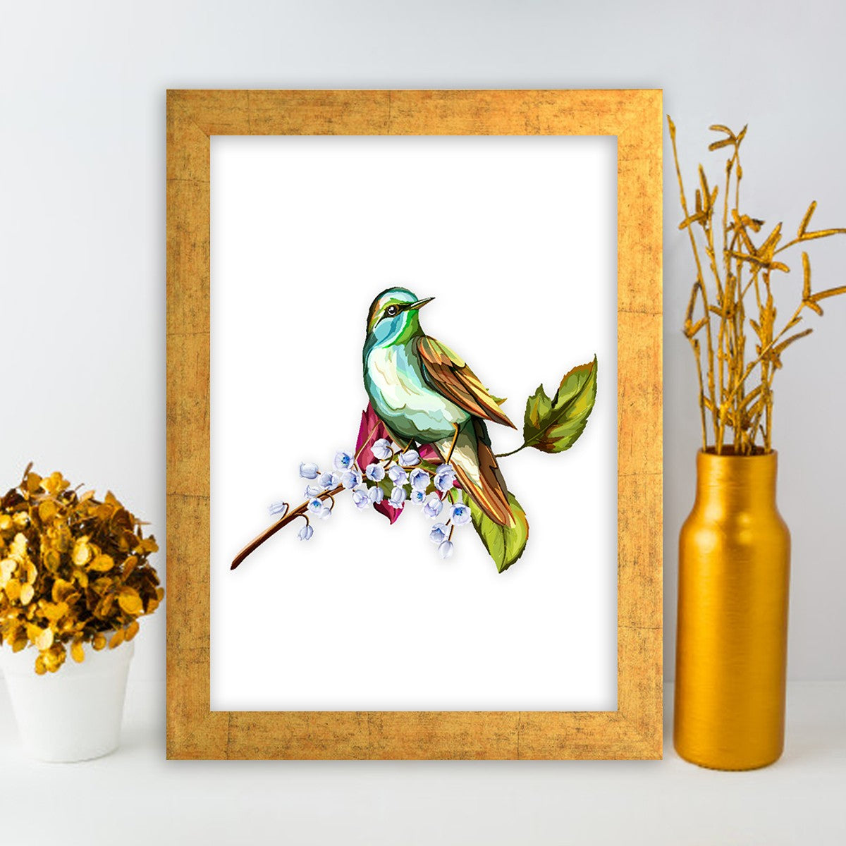 Quadro Decorativo MDF Emoldurado - Arte Multicolor 24x29cm com Moldura de Madeira 2cm