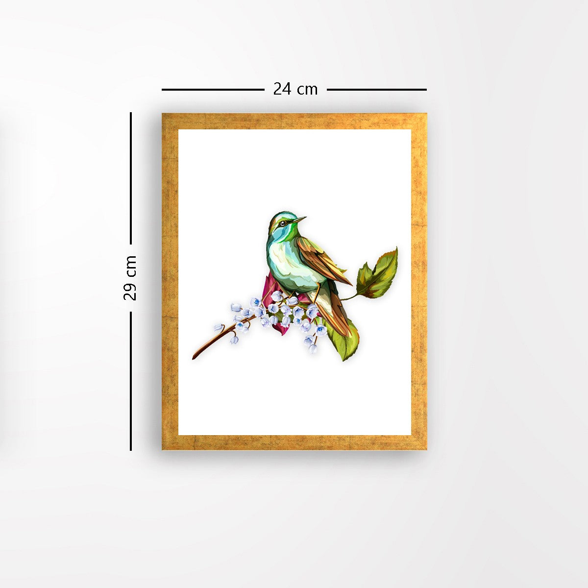 Quadro Decorativo MDF Emoldurado - Arte Multicolor 24x29cm com Moldura de Madeira 2cm