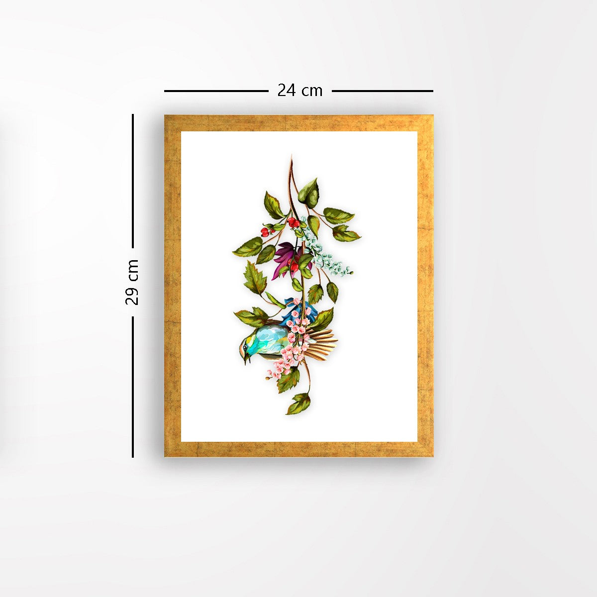 Quadro Decorativo MDF Emoldurado - Arte Multicolor 24x29cm com Moldura de Madeira 2cm
