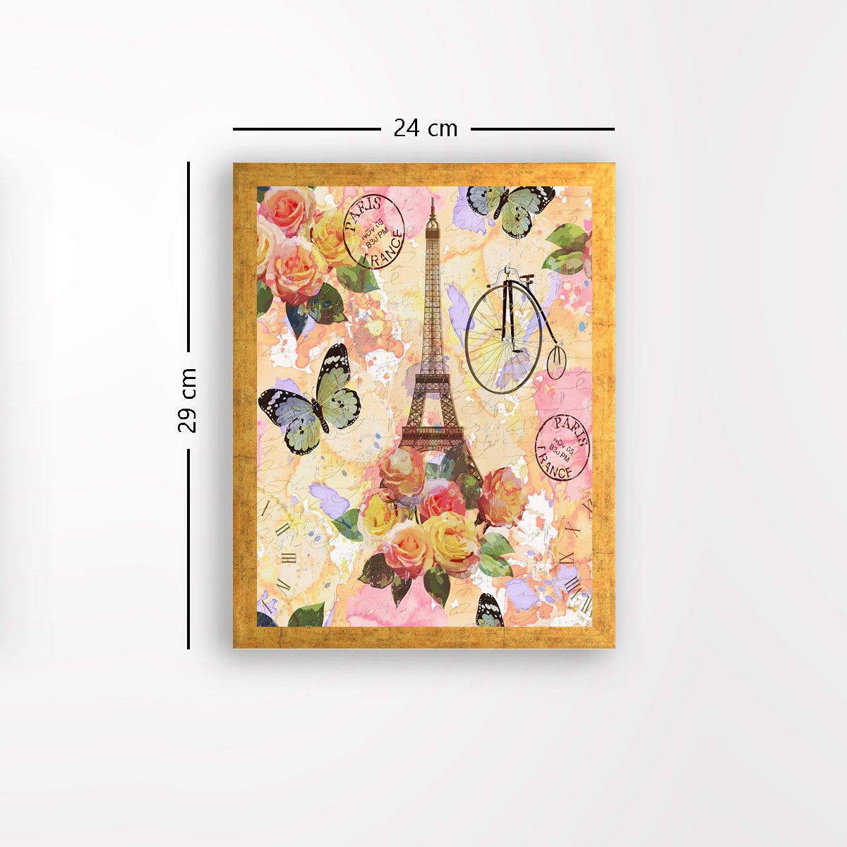 Quadro Decorativo MDF Emoldurado - Arte Multicolor 24x29cm com Moldura de Madeira 2cm