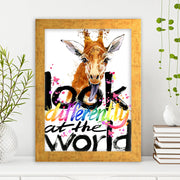 Quadro Decorativo MDF Emoldurado - Arte Multicolor 24x29cm com Moldura de Madeira 2cm