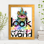 Quadro Decorativo MDF Emoldurado - Arte Multicolor 24x29cm com Moldura de Madeira 2cm