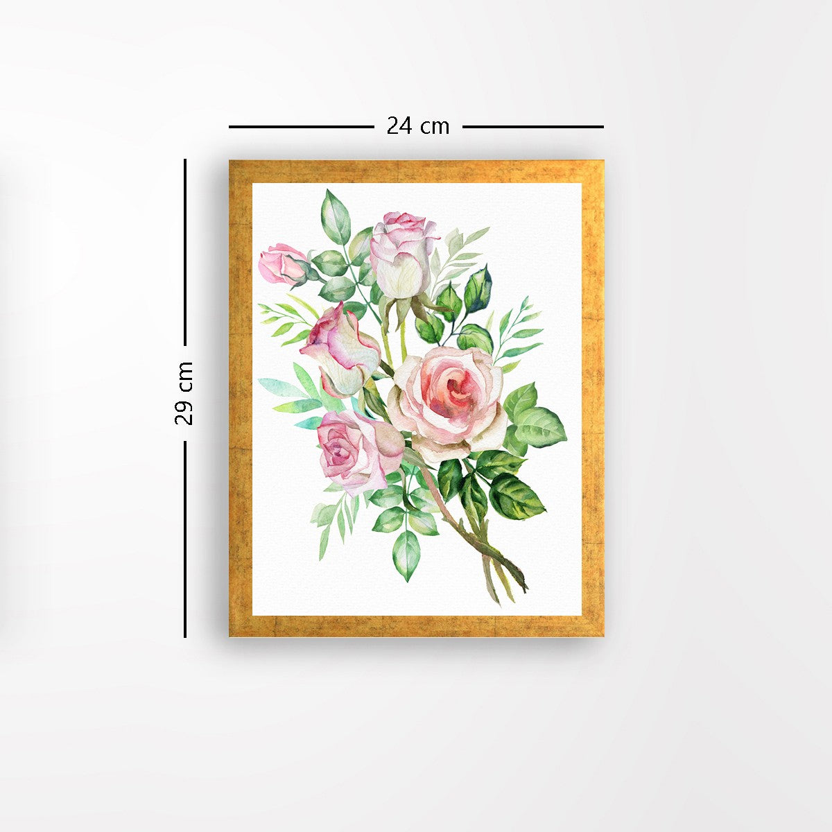 Quadro Decorativo MDF Emoldurado - Arte Multicolor 24x29cm com Moldura de Madeira 2cm