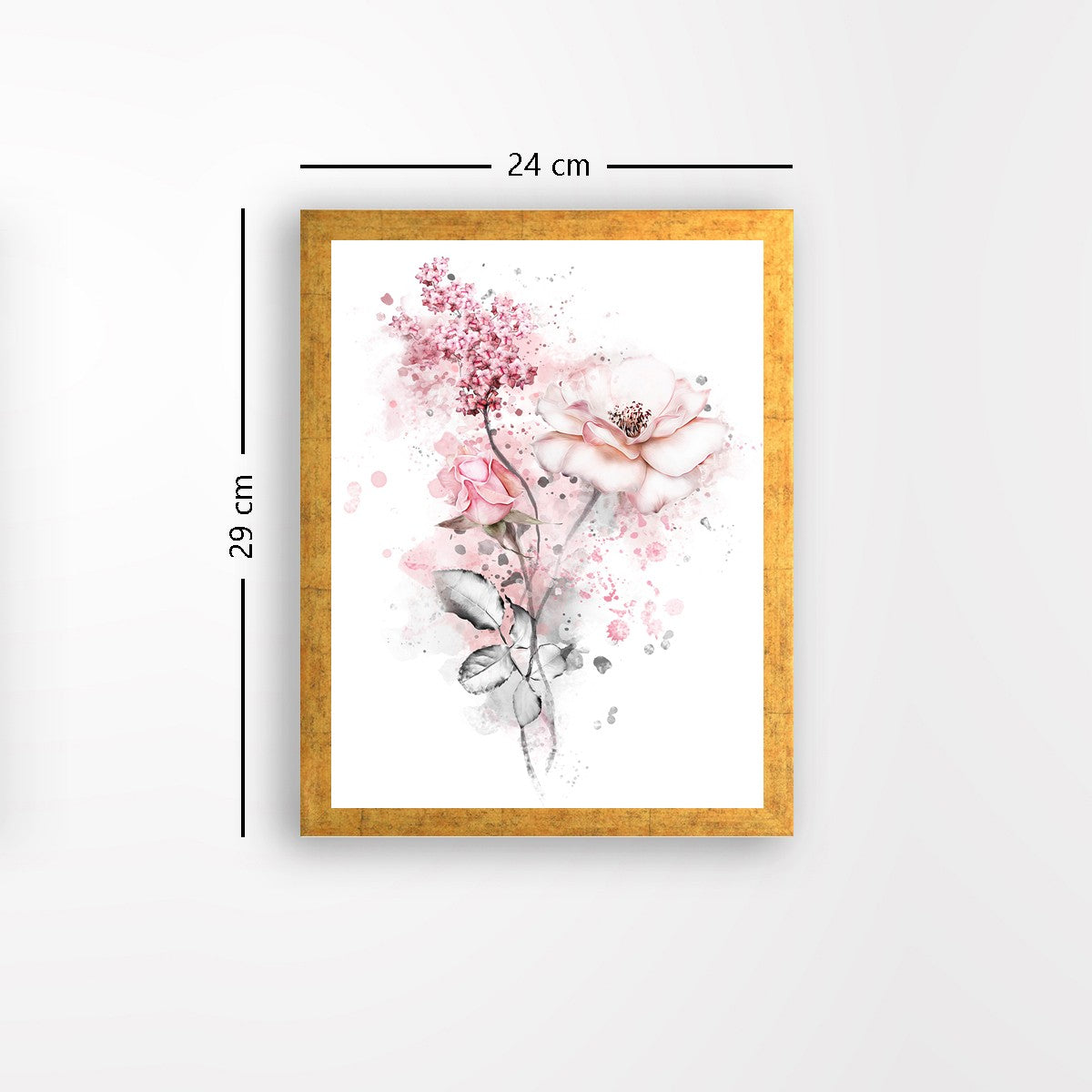 Quadro Decorativo MDF Emoldurado - Arte Multicolor 24x29cm com Moldura de Madeira 2cm