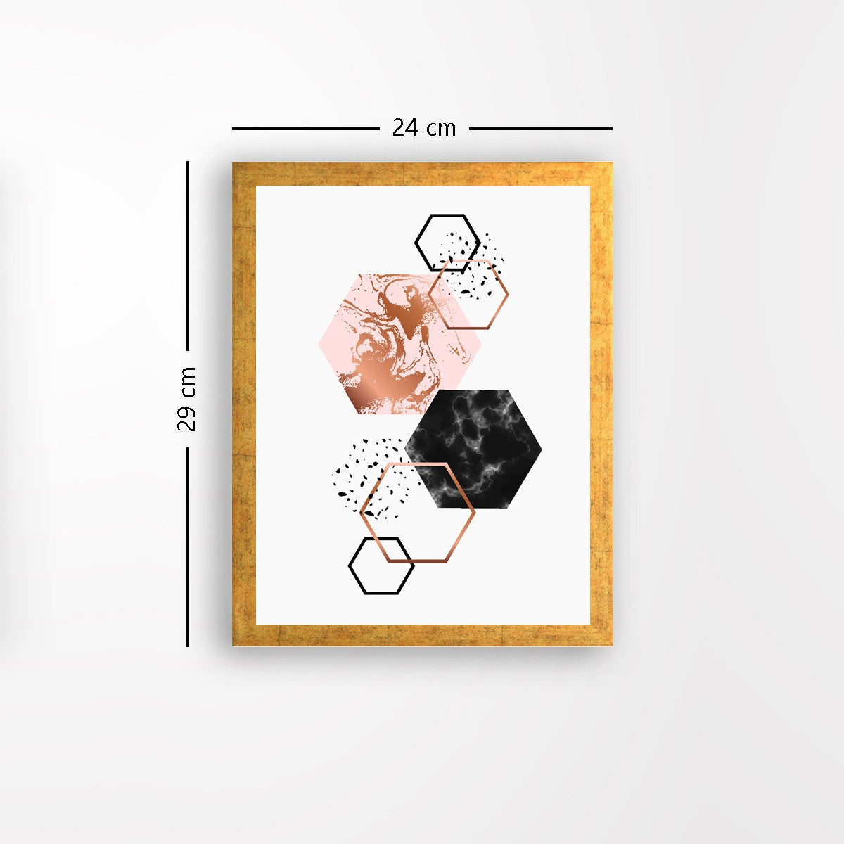 Quadro Decorativo MDF Emoldurado - Arte Multicolor 24x29cm com Moldura de Madeira 2cm