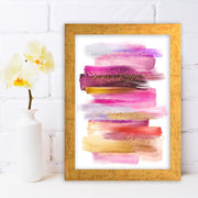 Quadro Decorativo MDF Emoldurado - Arte Multicolor 24x29cm com Moldura de Madeira 2cm