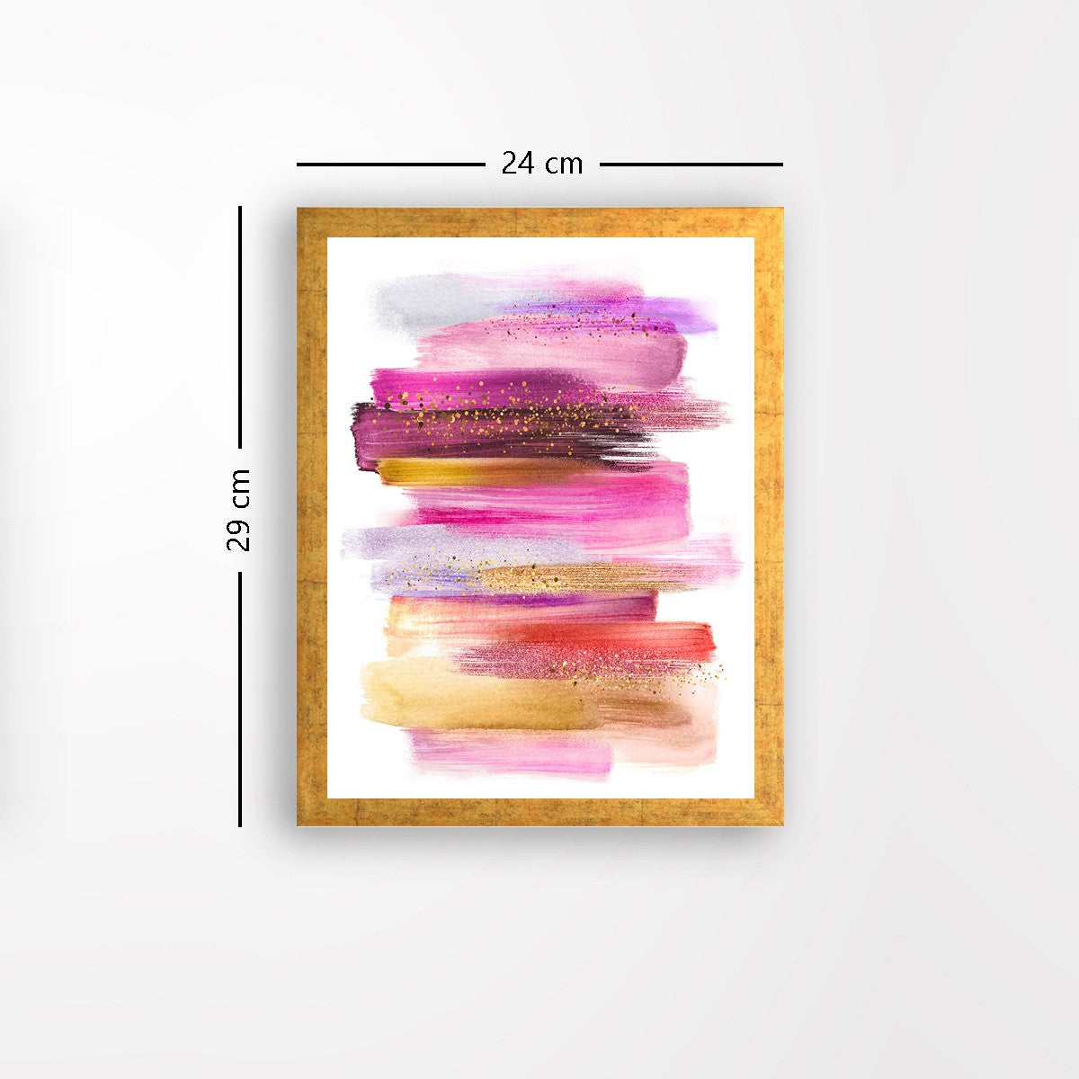 Quadro Decorativo MDF Emoldurado - Arte Multicolor 24x29cm com Moldura de Madeira 2cm