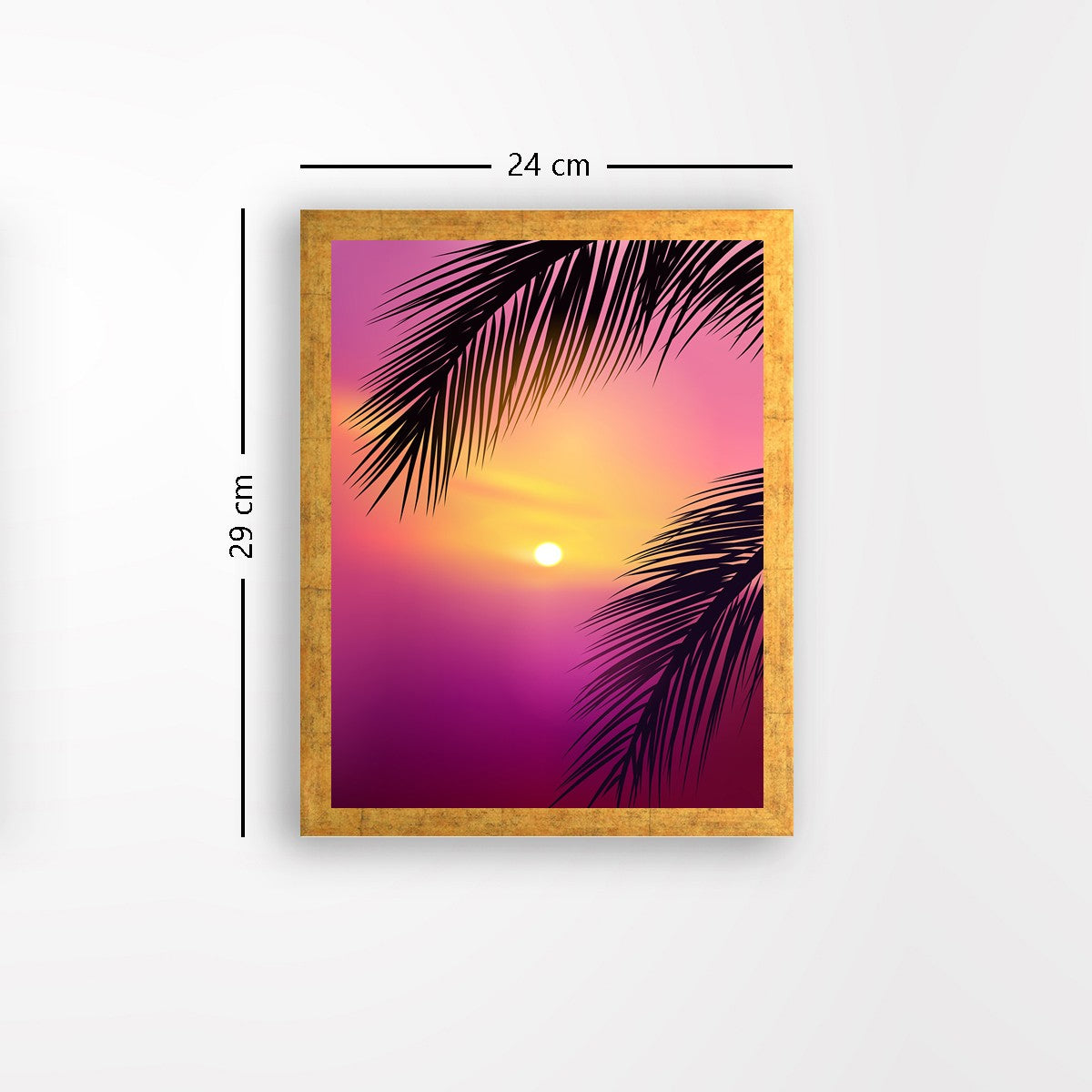 Quadro Decorativo MDF Emoldurado - Arte Multicolor 24x29cm com Moldura de Madeira 2cm