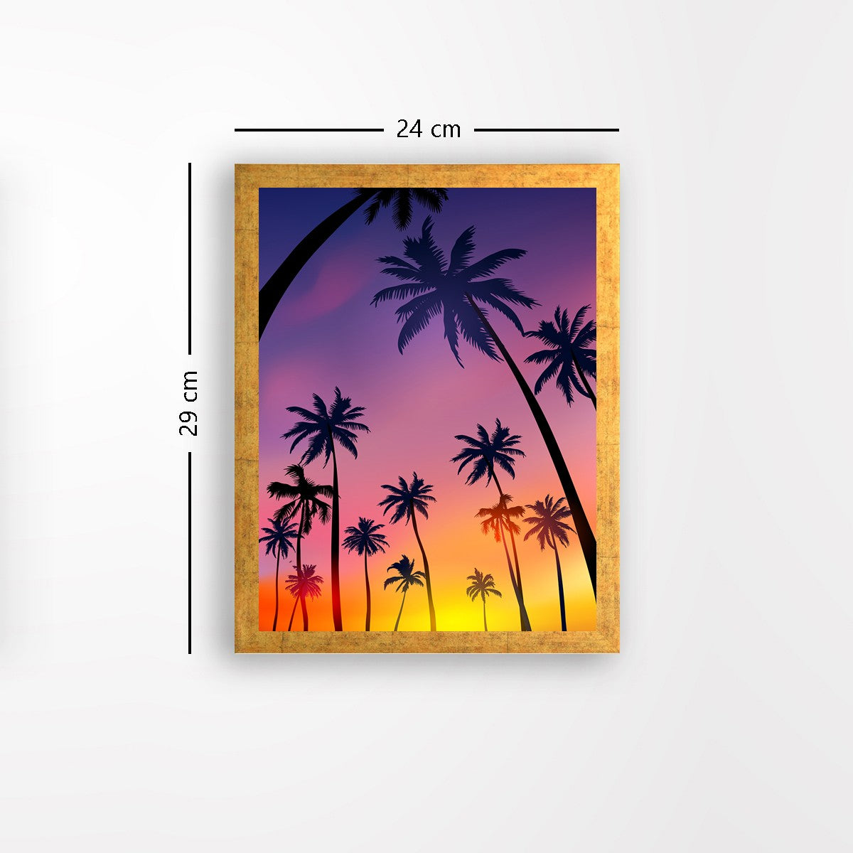 Quadro Decorativo MDF Emoldurado - Arte Multicolor 24x29cm com Moldura de Madeira 2cm