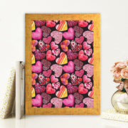 Quadro Decorativo MDF Emoldurado - Arte Multicolor 24x29cm com Moldura de Madeira 2cm