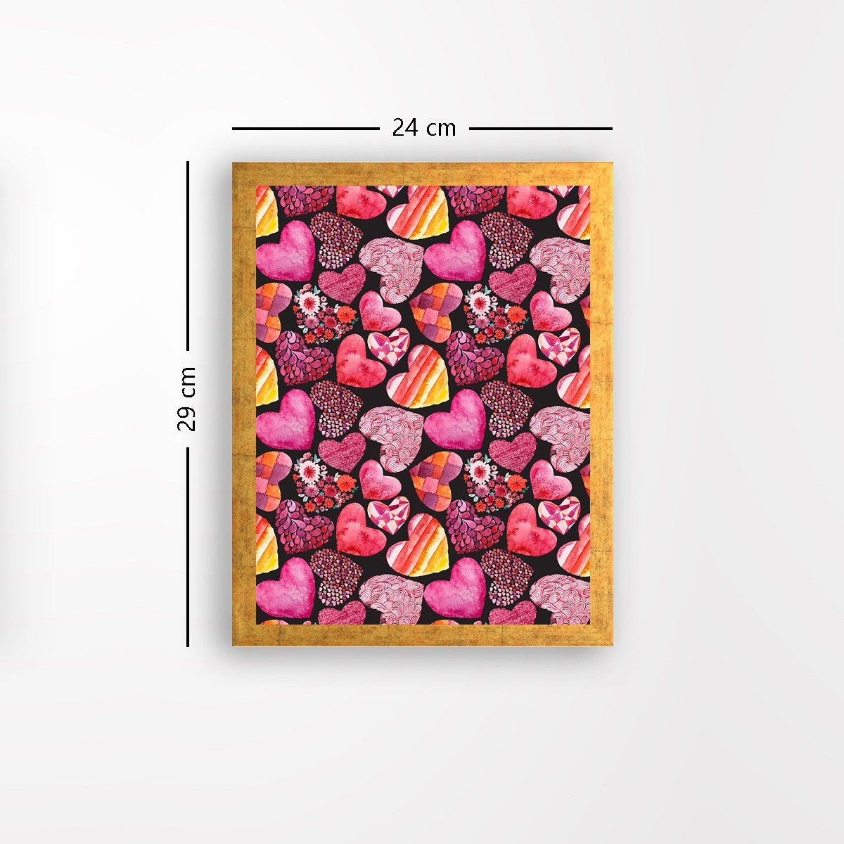 Quadro Decorativo MDF Emoldurado - Arte Multicolor 24x29cm com Moldura de Madeira 2cm