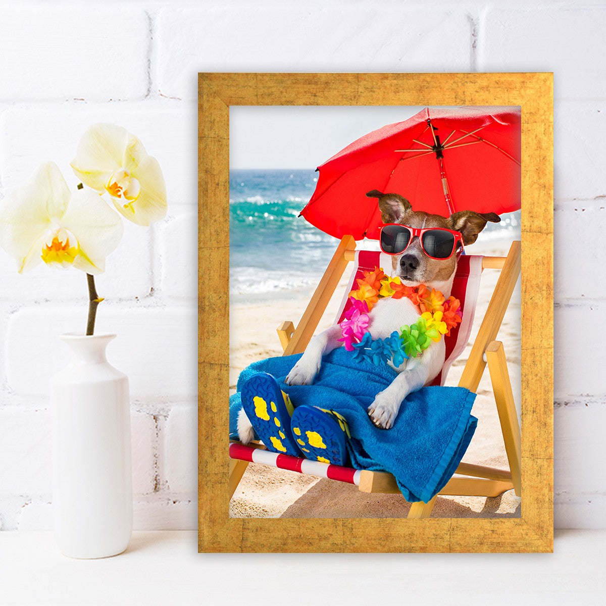 Quadro Decorativo MDF Emoldurado - Arte Multicolor 24x29cm com Moldura de Madeira 2cm