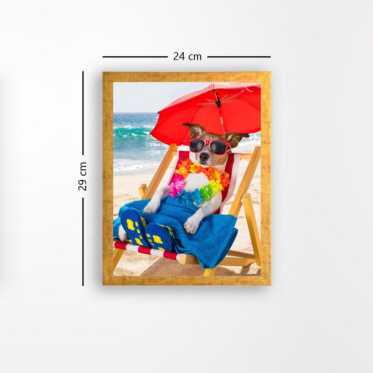 Quadro Decorativo MDF Emoldurado - Arte Multicolor 24x29cm com Moldura de Madeira 2cm