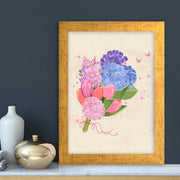 Quadro Decorativo MDF Emoldurado - Arte Multicolor 24x29cm com Moldura de Madeira 2cm