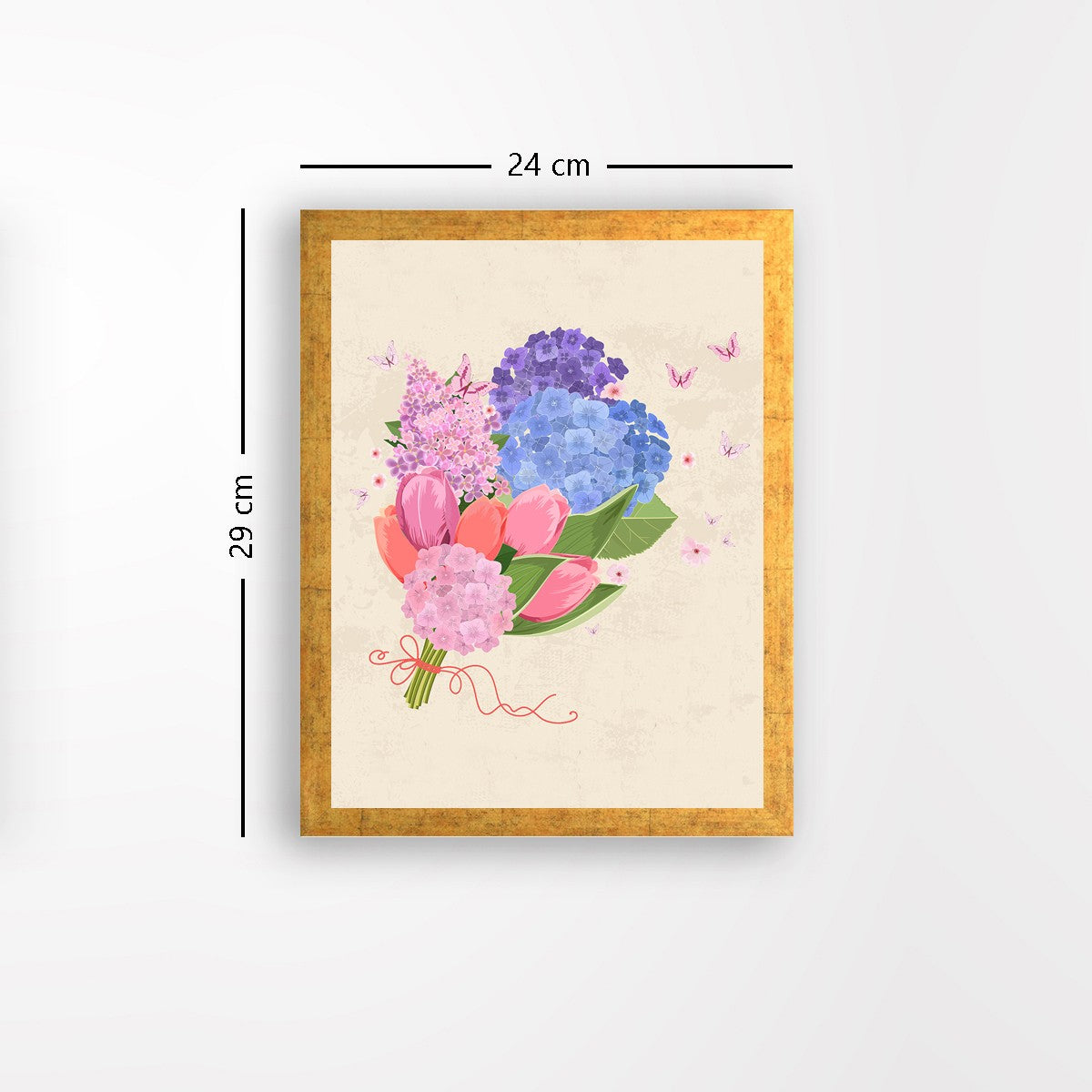 Quadro Decorativo MDF Emoldurado - Arte Multicolor 24x29cm com Moldura de Madeira 2cm