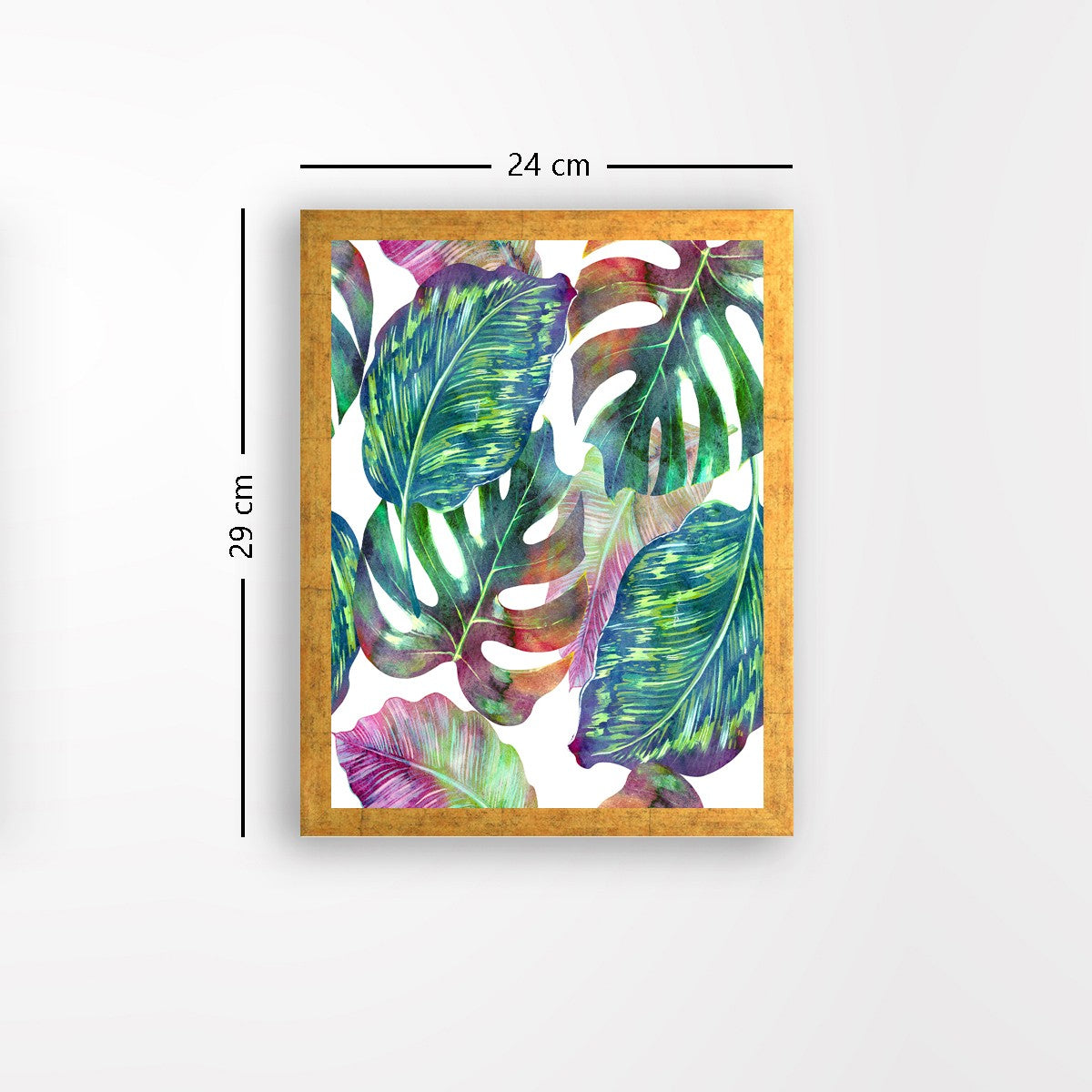 Quadro Decorativo MDF Emoldurado - Arte Multicolor 24x29cm com Moldura de Madeira 2cm