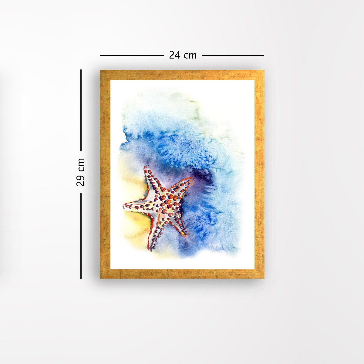 Quadro Decorativo MDF Emoldurado - Arte Multicolor 24x29cm com Moldura de Madeira 2cm