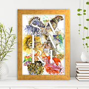 Quadro Decorativo MDF Emoldurado - Arte Multicolor 24x29cm com Moldura de Madeira 2cm