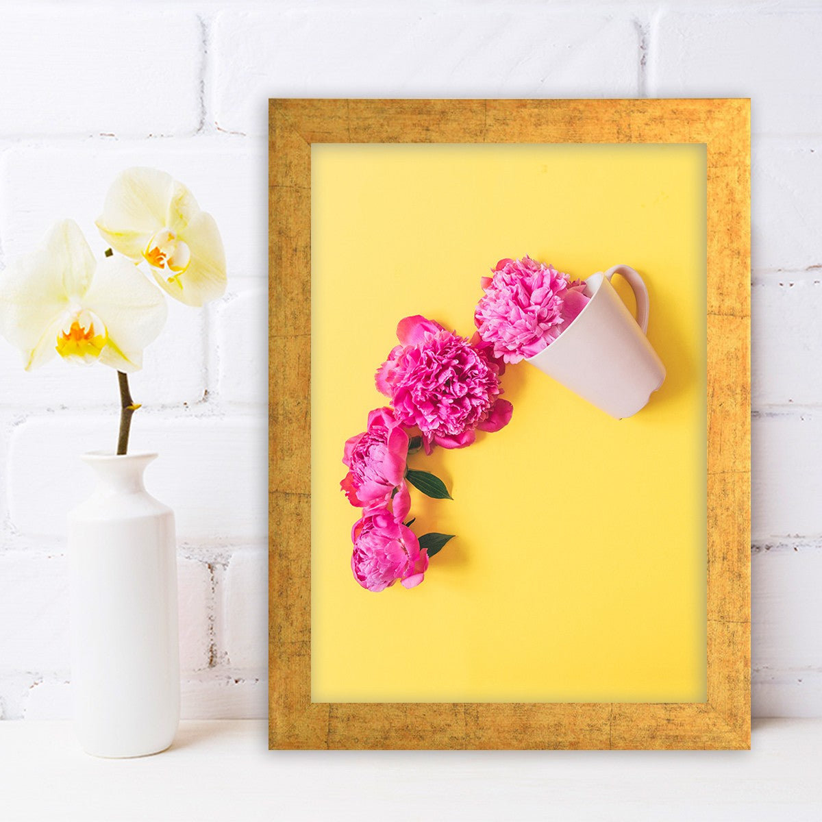 Quadro Decorativo MDF Emoldurado - Arte Multicolor 24x29cm com Moldura de Madeira 2cm