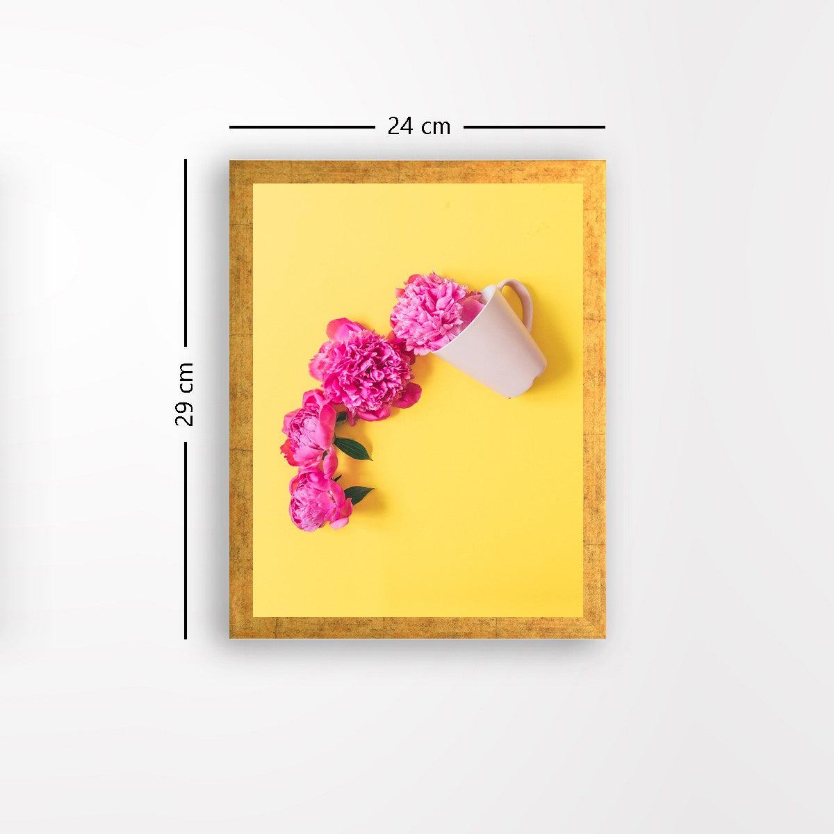 Quadro Decorativo MDF Emoldurado - Arte Multicolor 24x29cm com Moldura de Madeira 2cm